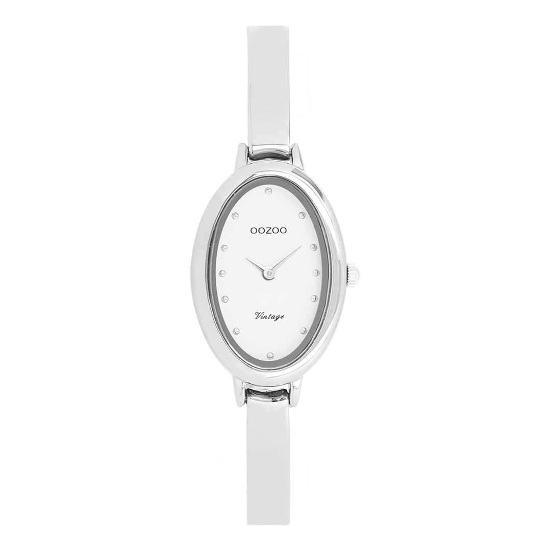 Silver coloured OOZOO watch with stainless steel bracelet